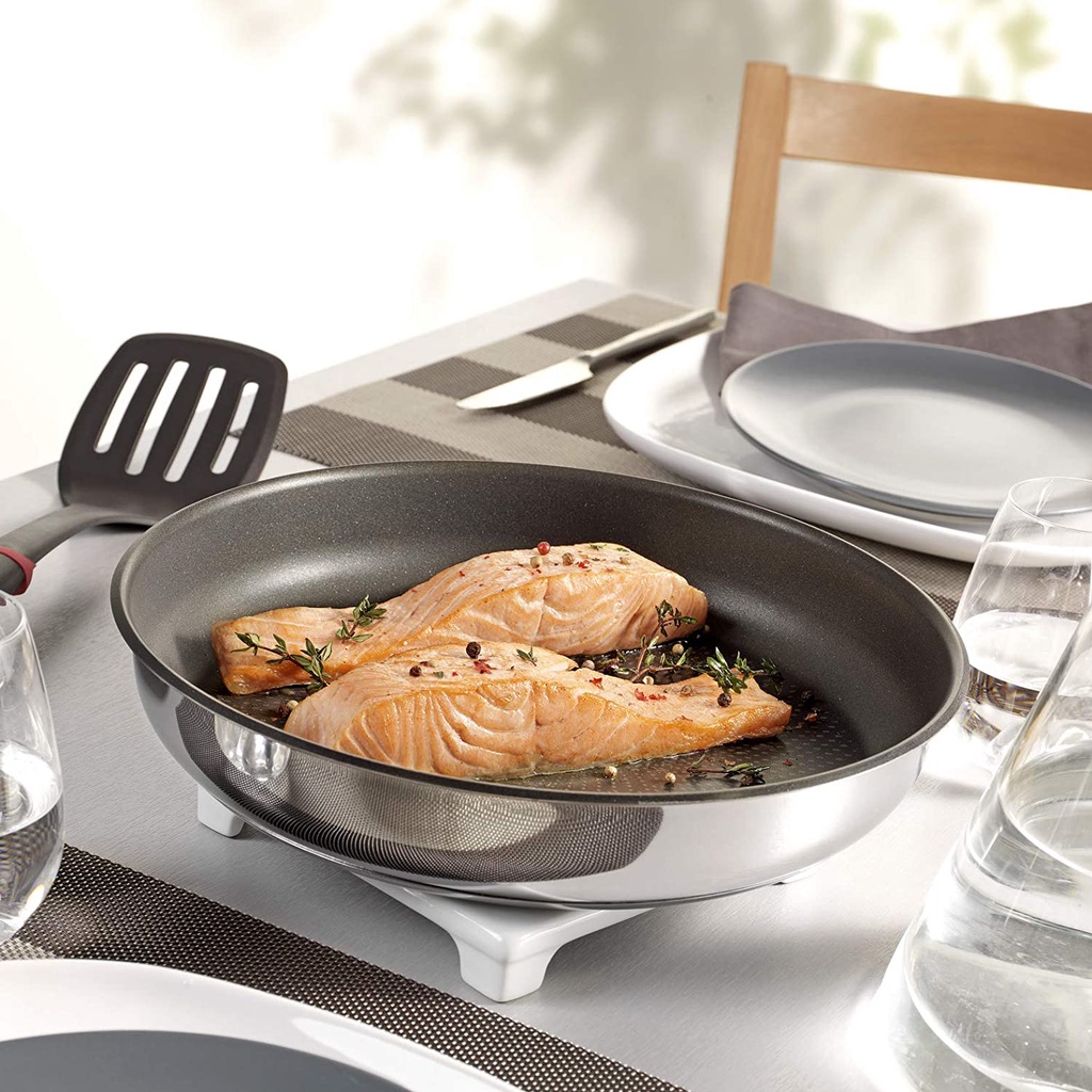 Bộ Chảo Tay Rời Phủ Titanium Excellence TEFAL Ingenio Preference 22+26 Cm - Nhập Khẩu Đức Bền Gấp 6 Lần Chảo Thường - Hàng Nhập Khẩu