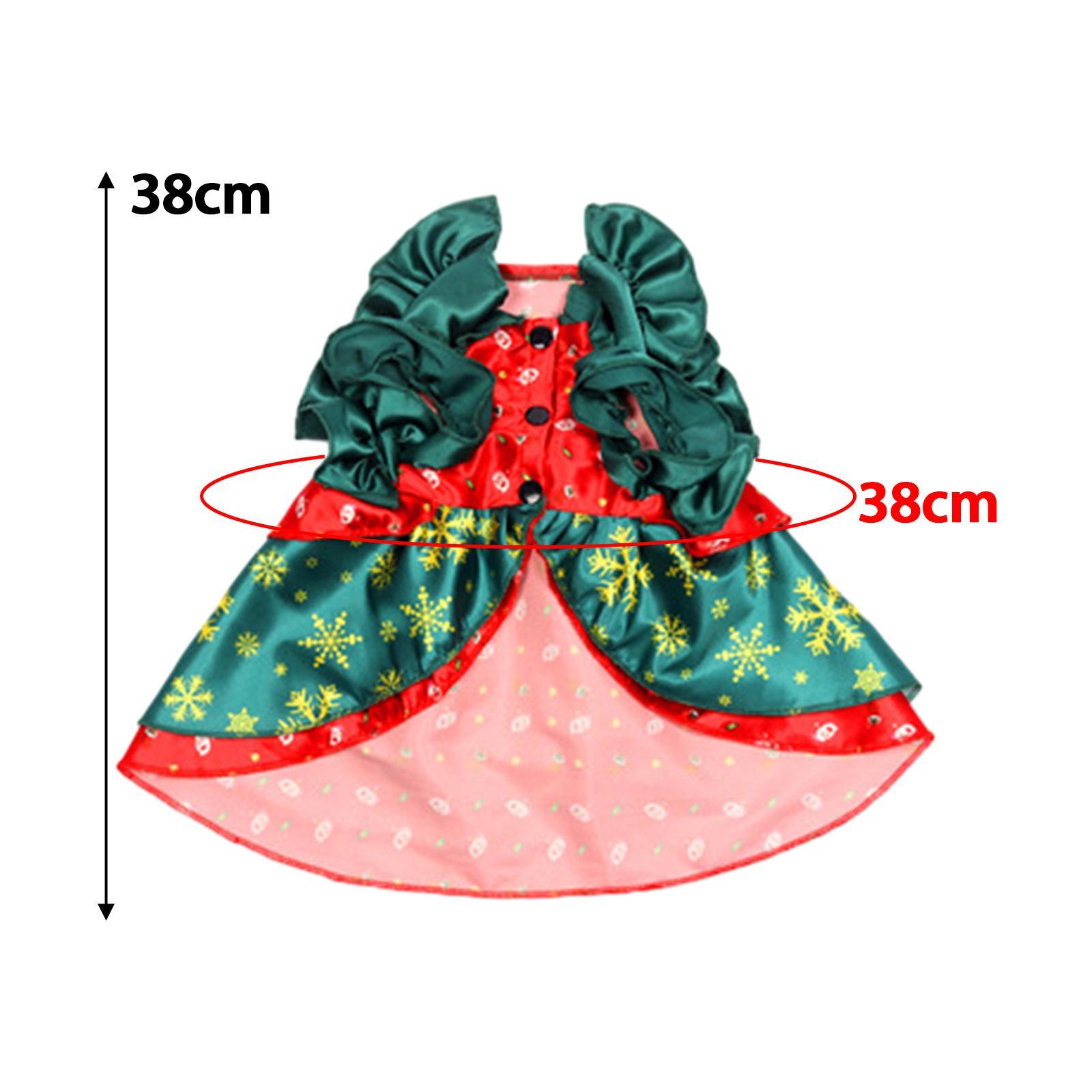 Pet Christmas Costume with Big Bowknot, Cosplay Dress Holiday Decor, Xmas Tree Costume Dress, Party Dress up Clothes
