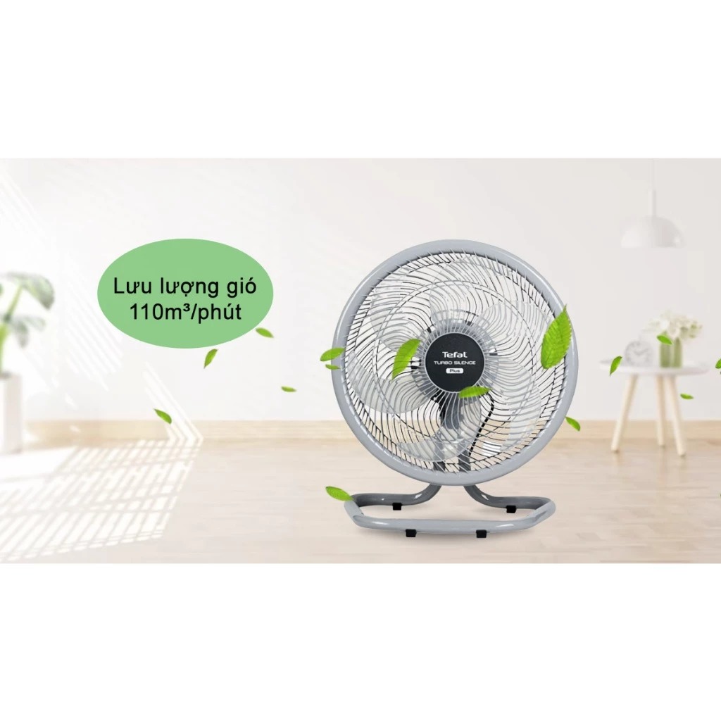 Quạt sàn 6 cánh Turbo Silence Plus Tefal VH686790 công suất khỏe 80W - Bảo hành 2 năm, hàng nhập khẩu