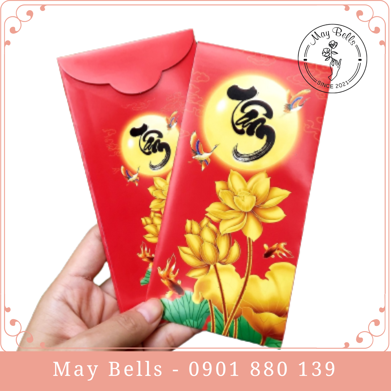 Bao Lì Xì Tết 2023 Quý Mão Được Chọn Mẫu, Bao Lì Xì MAY BELLS Mẫu 11 đến 20 Cao Cấp, Sang Trọng, Dễ Thương