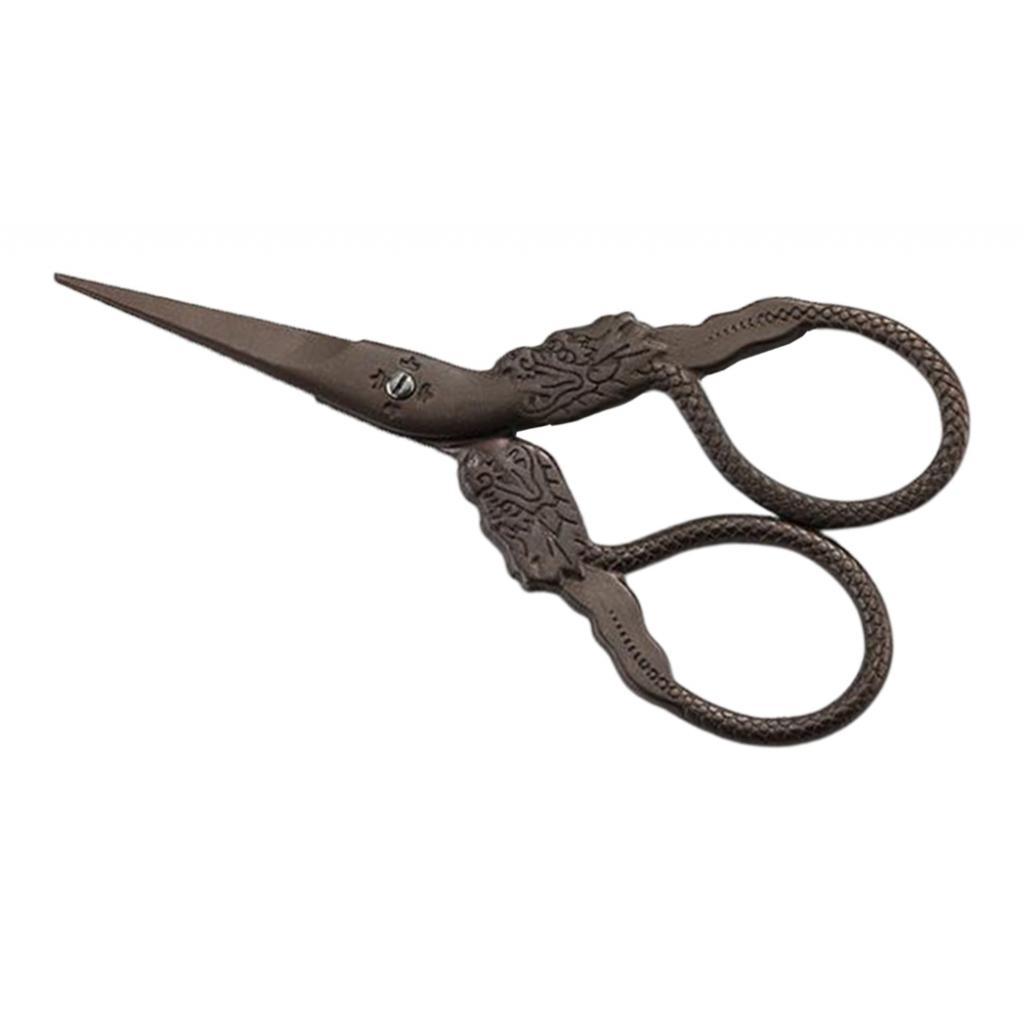 Vintage Dragon Pattern Sewing Scissors Trimming Dressmaking Shears Cross Stitch Stainless Steel Tailor Scissors for Sewing Embroidery Fabric