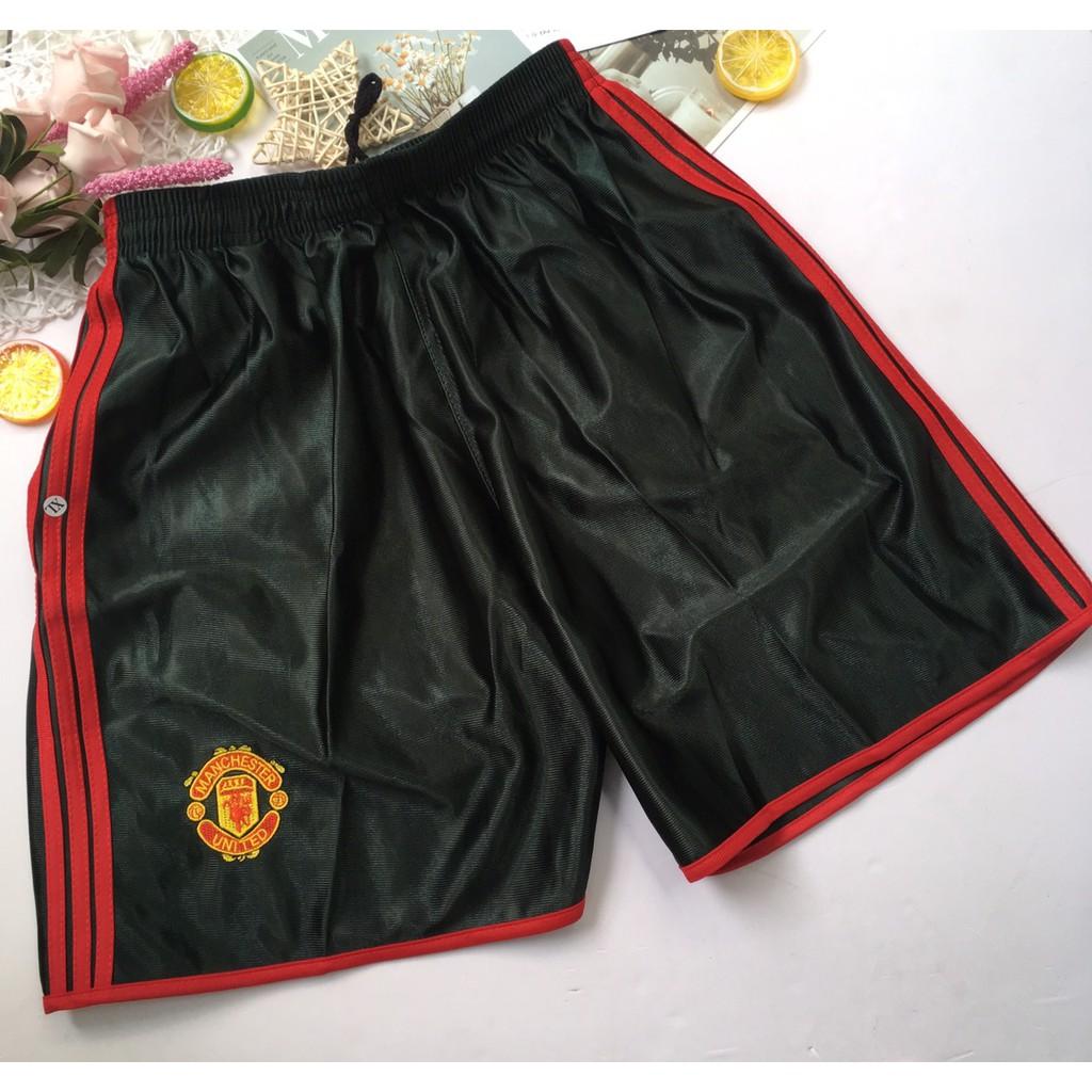 Quần đùi nam từ 60-75kg quần sọt thể thao mặc nhà thun bóng phối 3 sọc - QDN03