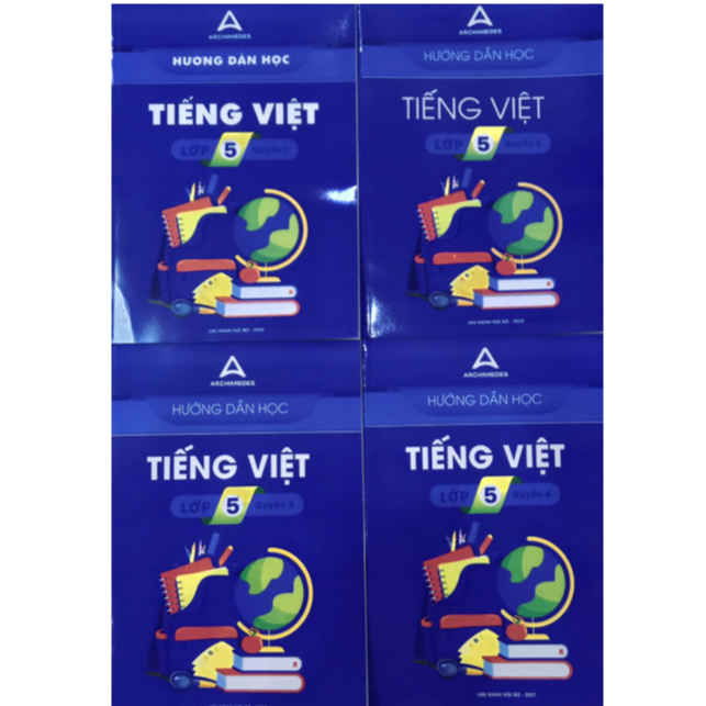 Sách - Combo 4 cuốn Hướng dẫn học tiếng việt lớp 5 ( trường Archimedes school ) - KL