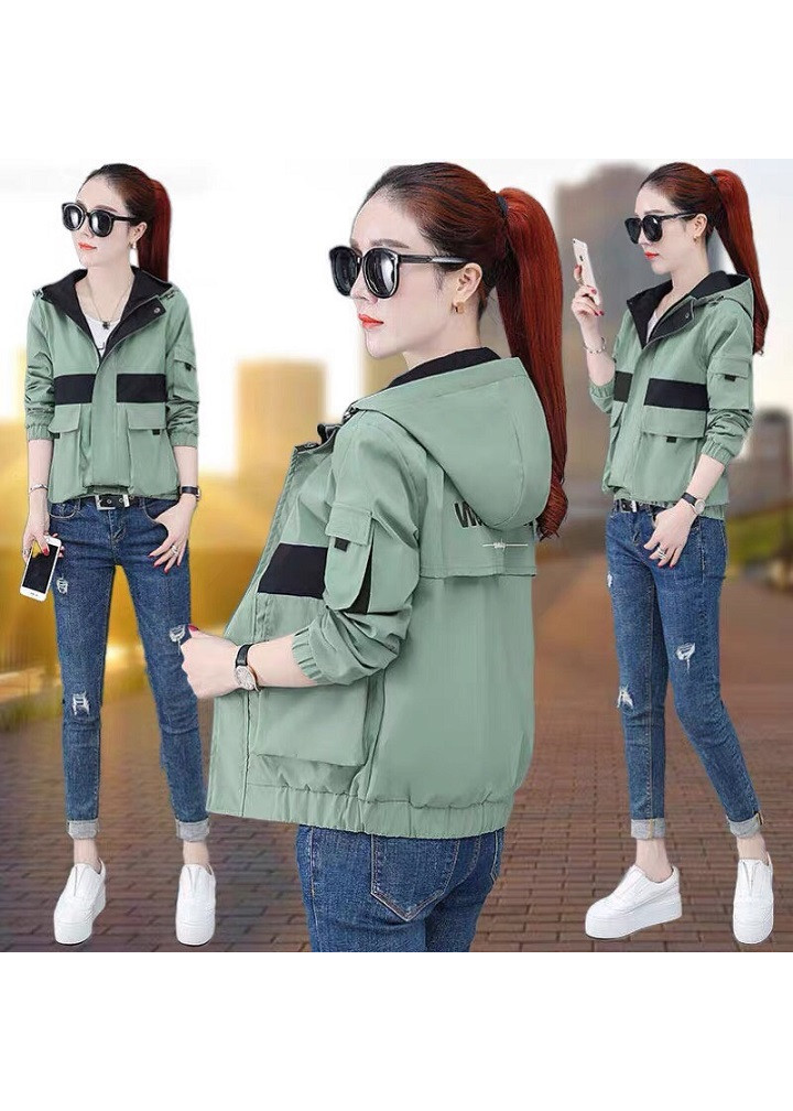 ÁO KHOÁC KAKI TÚI HỘP NỮ CÓ TÚI TRONG CÓ NÓN PHONG CÁCH HÀN