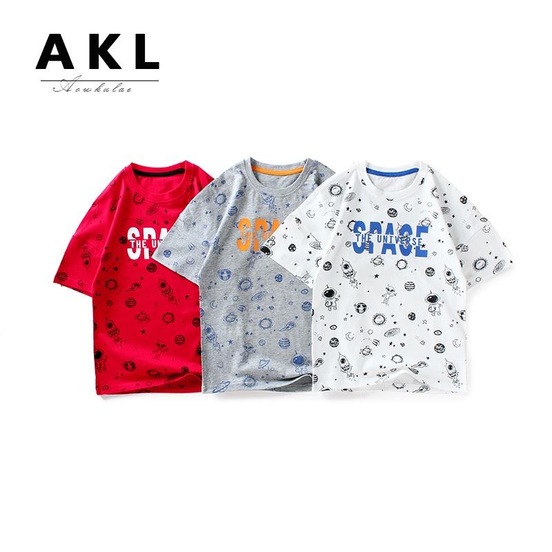 AL24 Size130-160 (21-40kg) Áo thun cho bé trai lớn Thời trang trẻ Em hàng quảng châu