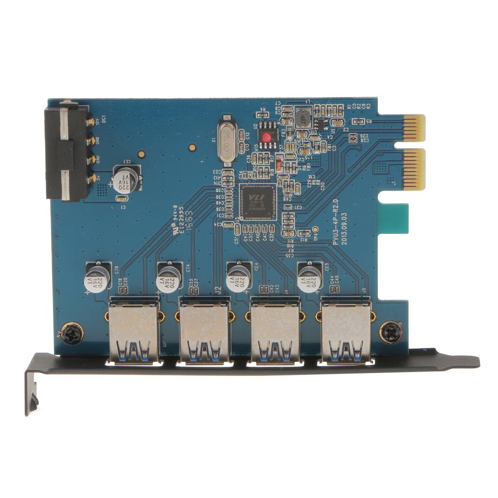 ORICO 4Port PCI-E to USB3.0 Super Speed PCI Express Card Adapter VLI800 PC
