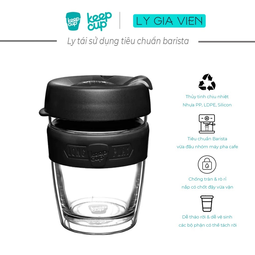 Keepcup Ly Thủy Tinh Giữ Nhiệt LongPlay Banksia