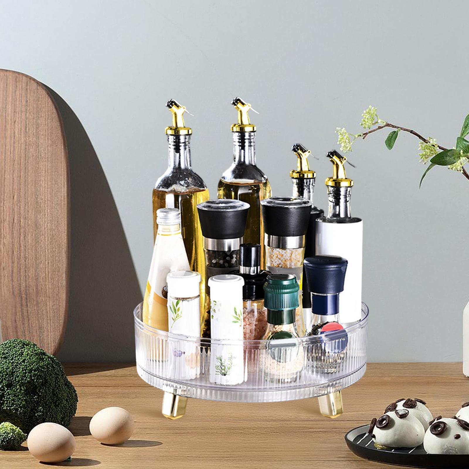 Perfume Display Tray Rotating Spice Holder Clear