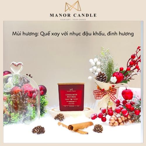 Nến thơm phòng, tinh dầu cao cấp nhập khẩu Manor Candle, không khói an toàn 45hrs