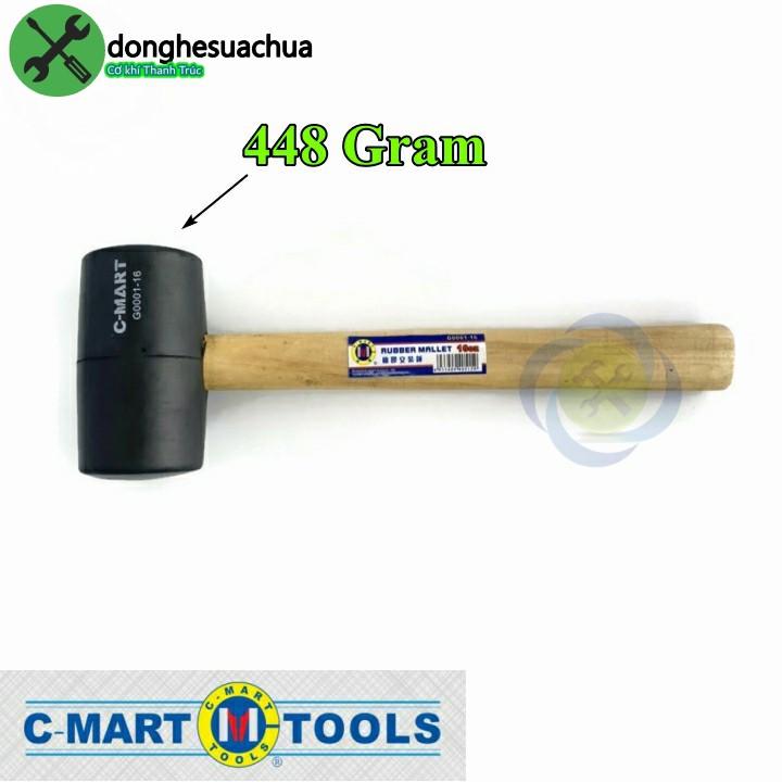 Búa cao su cán gỗ C-Mart G0001-16 đầu búa nặng 448gram (16OZ)
