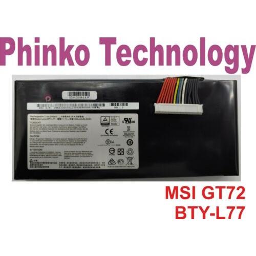 Pin Dùng cho Laptop MSI GT72 2QD GT72S 6QF GT80 2QE BTY-L77 New Battery Original 83.25Wh