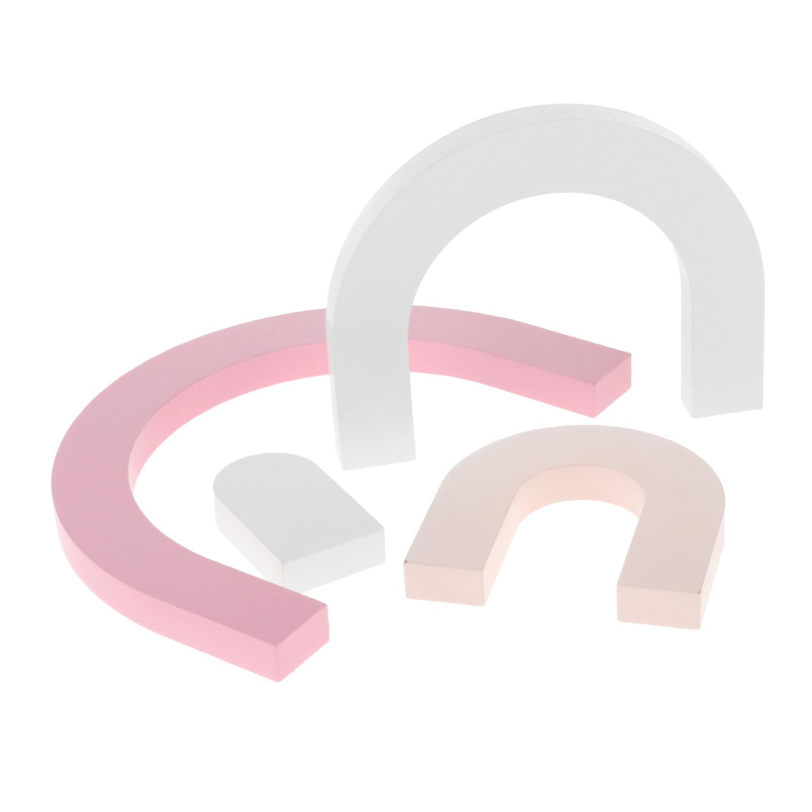 Wooden Rainbow Stacker Nesting Puzzle Blocks Stacking Game Building Creative Color Shape Matching Jigsaw Learning Toy Early Development Gift for Kids