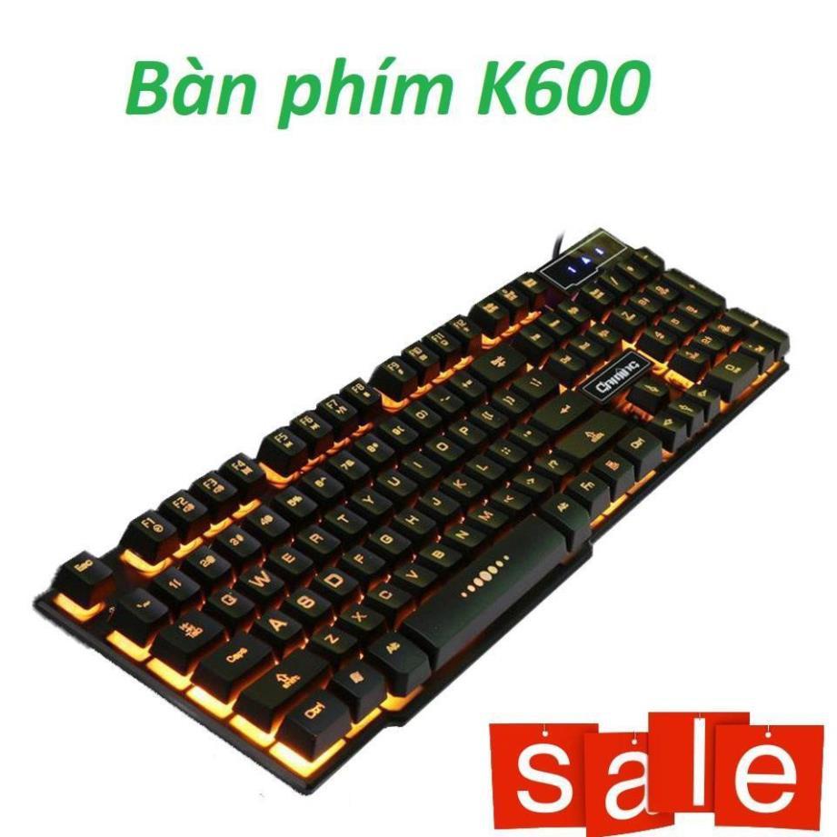 ️ Bàn Phím Máy Tính, Bàn Phím Giả Cơ Chuyên Game K600 Thiết Kế Đẹp Mắt, Có Đèn Led, Độ Nhạy Cao