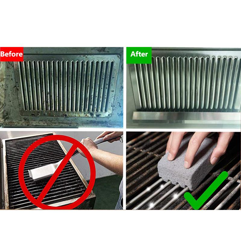 4 Vỉ Nướng Sạch Gạch Khối Thịt Nướng Vệ Sinh Đá BBQ Giá Đỡ Vết Bẩn Dầu Mỡ Bụi Tiện Ích Phụ Kiện Nhà Bếp BBQ Dụng Cụ