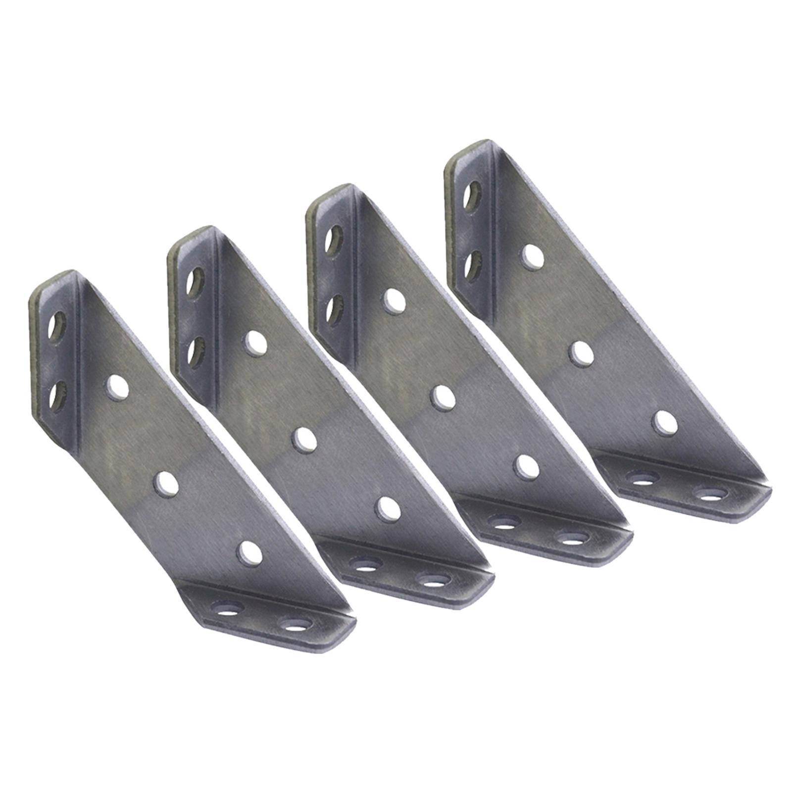 4x Stainless Steel Corner Joint, Furniture Corner Connector Fastener, Angle Corner Brackets for Shelf Window Table