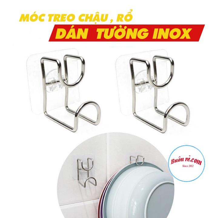 Móc treo thau chậu chất liệu inox cao cấp – Móc treo hình chữ L dán tường br01422