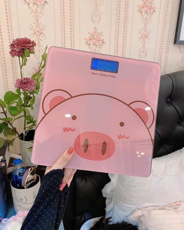 Cân điện tử lợn hồng cute