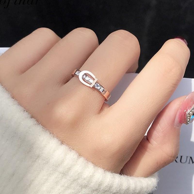 Nhẫn Hình Thắt Lưng Titan Ko Đen Cao Cấp TT 2169