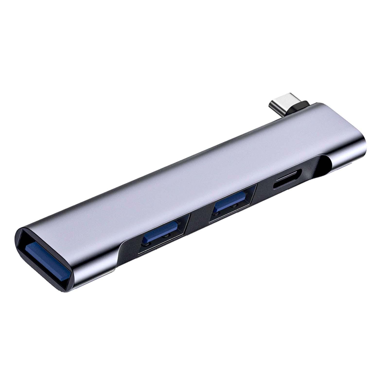 4 Ports USB C Hub Docking Station Portable Travel for Laptop Keyboard PC