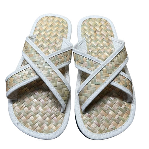 Dép cỏ bàng viền trắng Hương Quế – DCQ-102