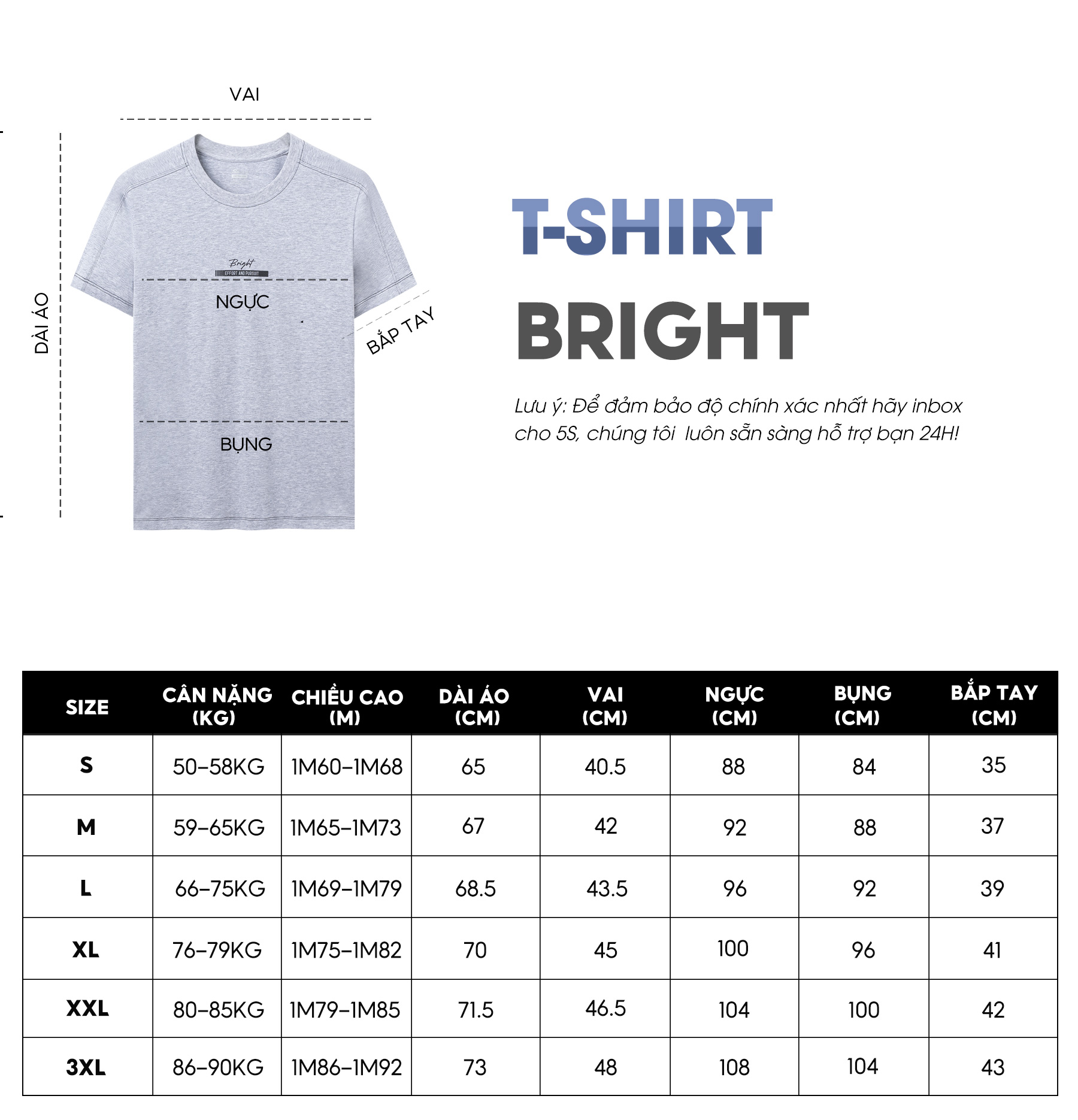 Áo Phông Nam Ngắn Tay 5S BRIGHT, Chất Cotton USA, Mềm Mại, Thoáng Mát, Thiết Kế In Trẻ Trung, Phong Cách (TSO23004)