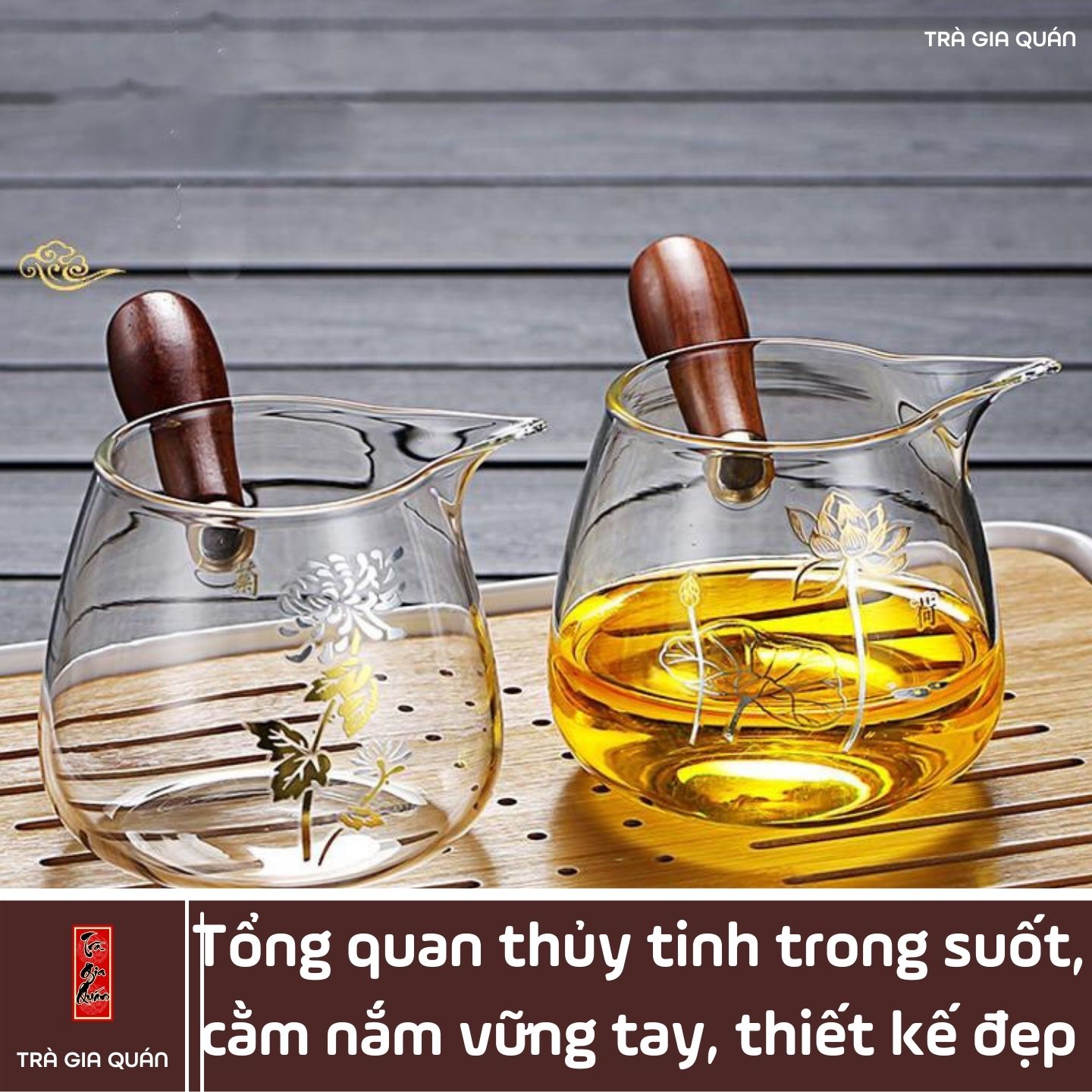 TT 16 Tống Trà Thủy Tinh Chịu Nhiệt Cao Cấp Dung Tích  350 ml