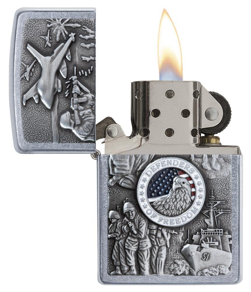 Bật Lửa Zippo Joined Forces Emblem Street Chrome 24457