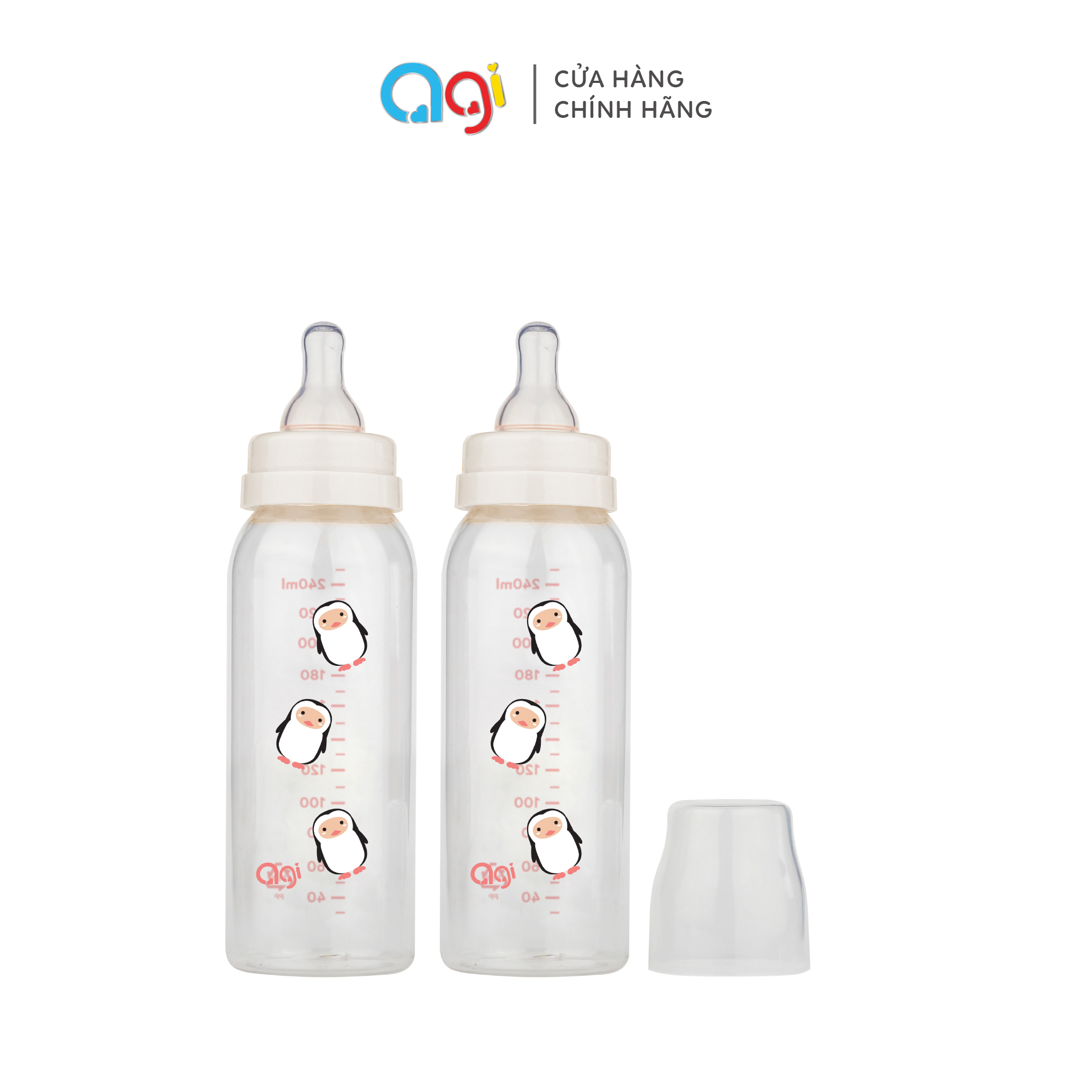 Combo 2 bình sữa PP Agi 250ml