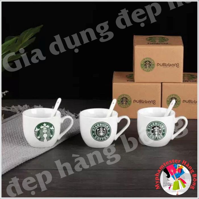 (SIÊU HOT) Cốc sứ starbucks kèm thìa