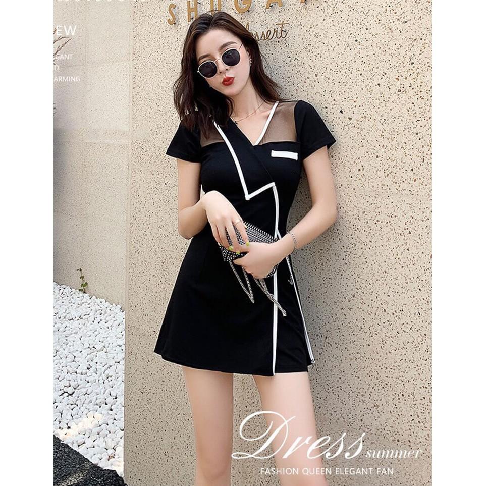 Set bộ short phối lưới viền trắng QC280313