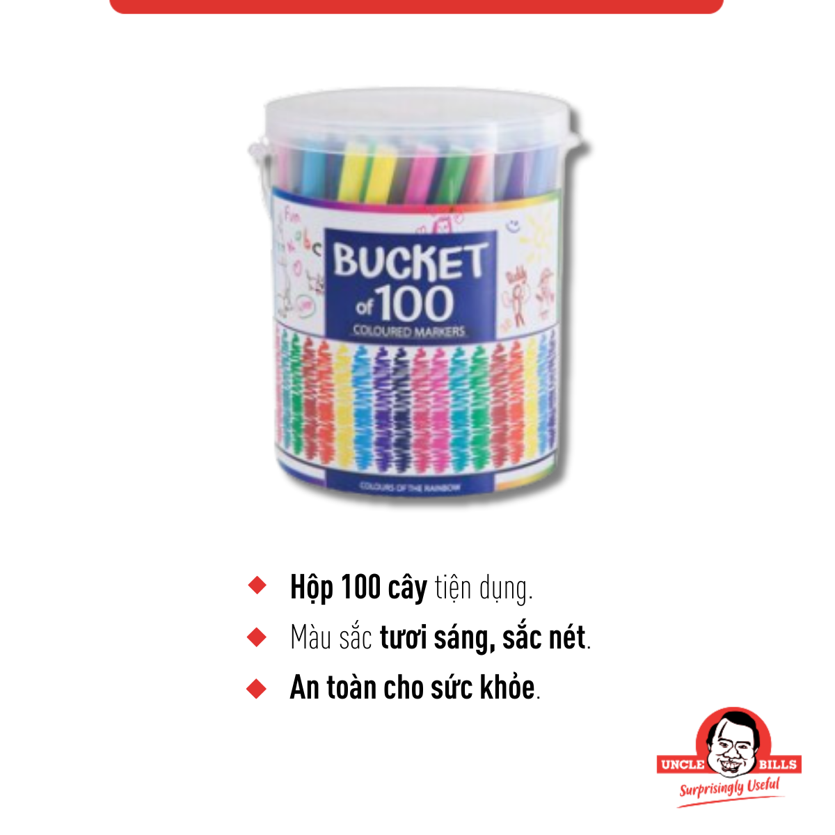 Hộp 100 cây viết lông Uncle Bills SE0381