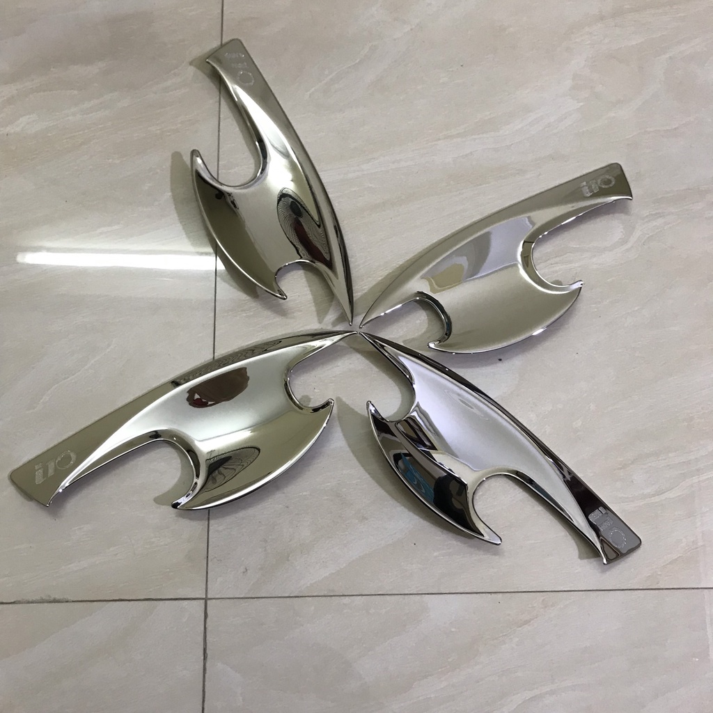 Ốp tay nắm, hõm cửa xe Hyundai Grand i10 đời 2014- 2020 mạ Crom sang trọng