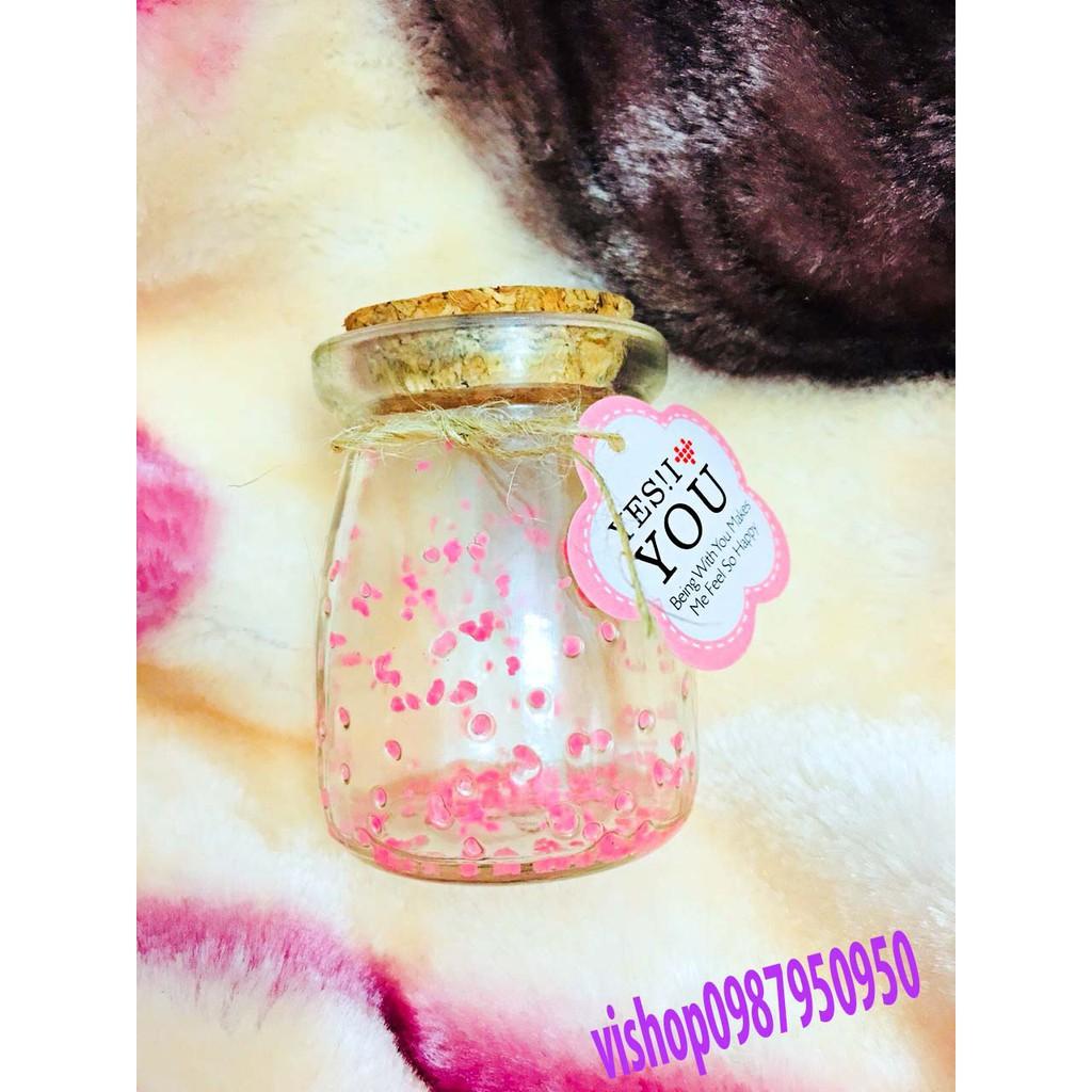 Lọ ước THỦY TINH Phát Sáng Dạ Quang-h19148_T -shop SLIMEMOCHISQUISHY