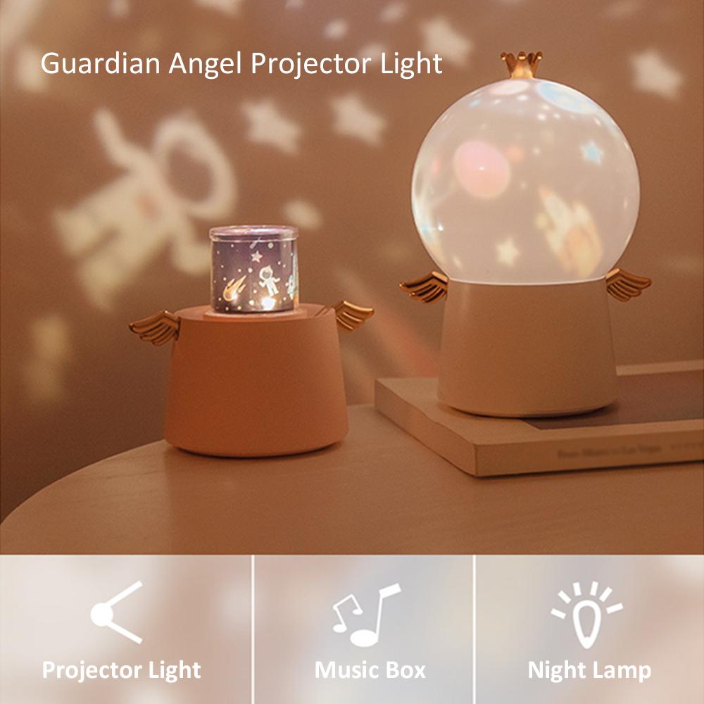 Đèn LED phòng ngủ, phát nhạc, xoay 360 độ