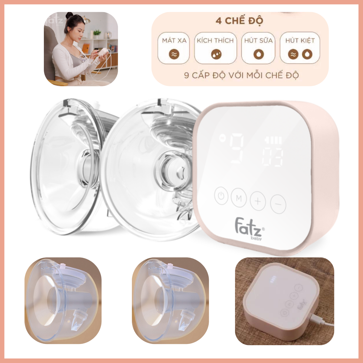 MÁY HÚT SỮA ĐIỆN ĐÔI RẢNH TAY – TWINFREE 1 – FB1301TG