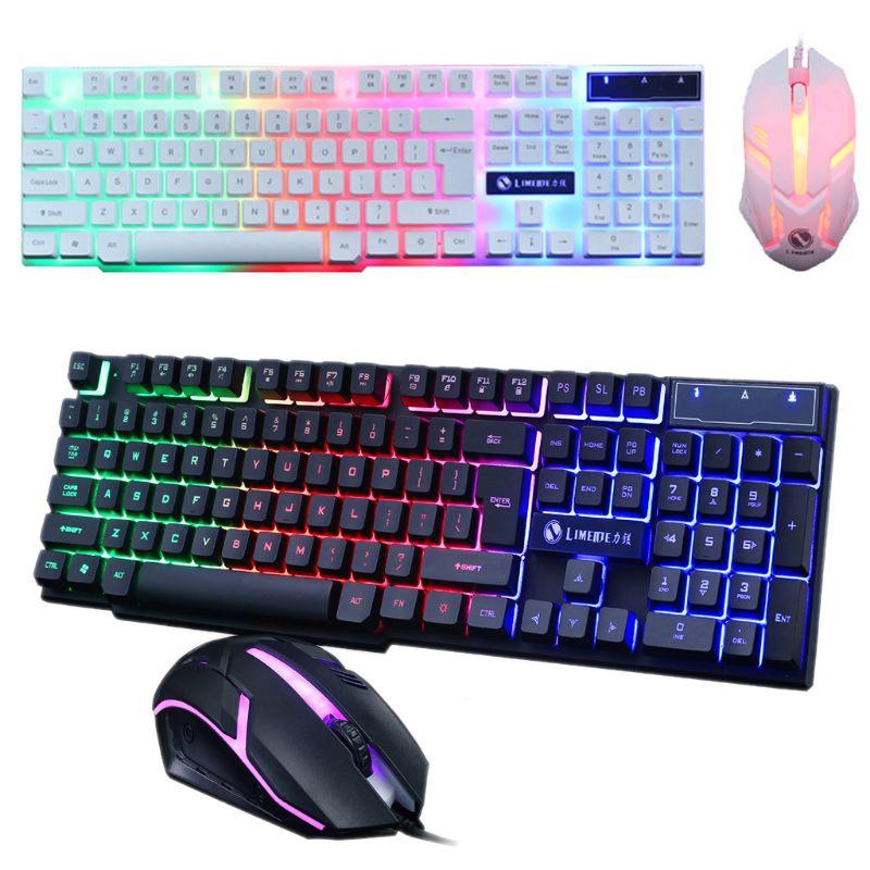 Combo Bàn Phím Và Chuột Gaming H.S.V Có Đèn Led Nền Cho Máy Tính