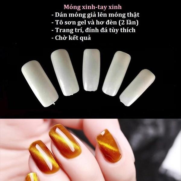 Móng up nail Hàn Quốc (bịch 500 cái), móng tay giả đầu vuông, chuyên dụng nail salon