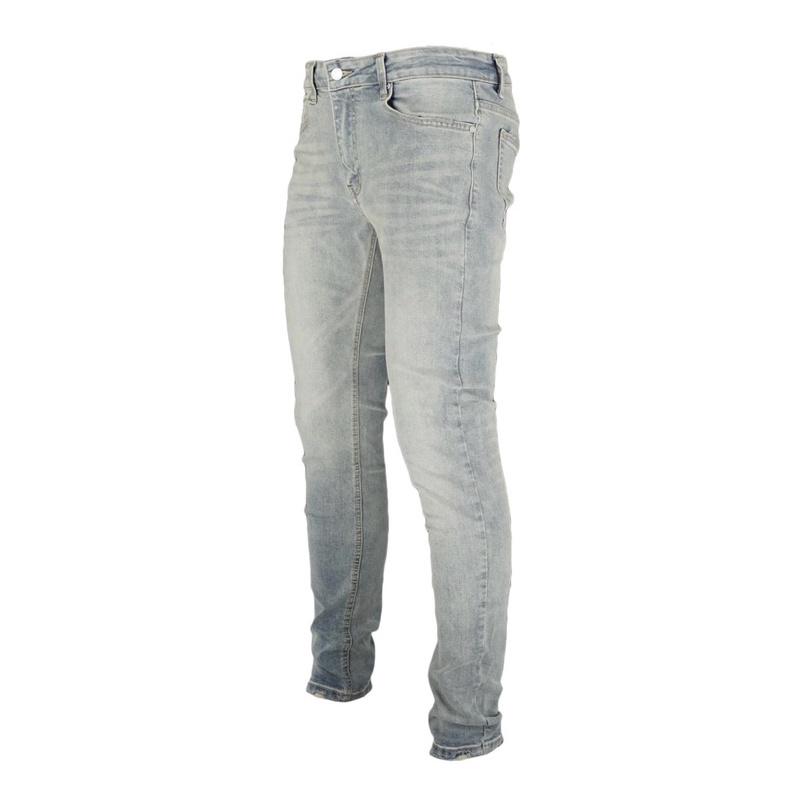 Quần Jean Nam TLB-01 Màu Xanh Nhạt Kiểu Trơn Chất Jeans Co Giãn Bền Màu Không Phai