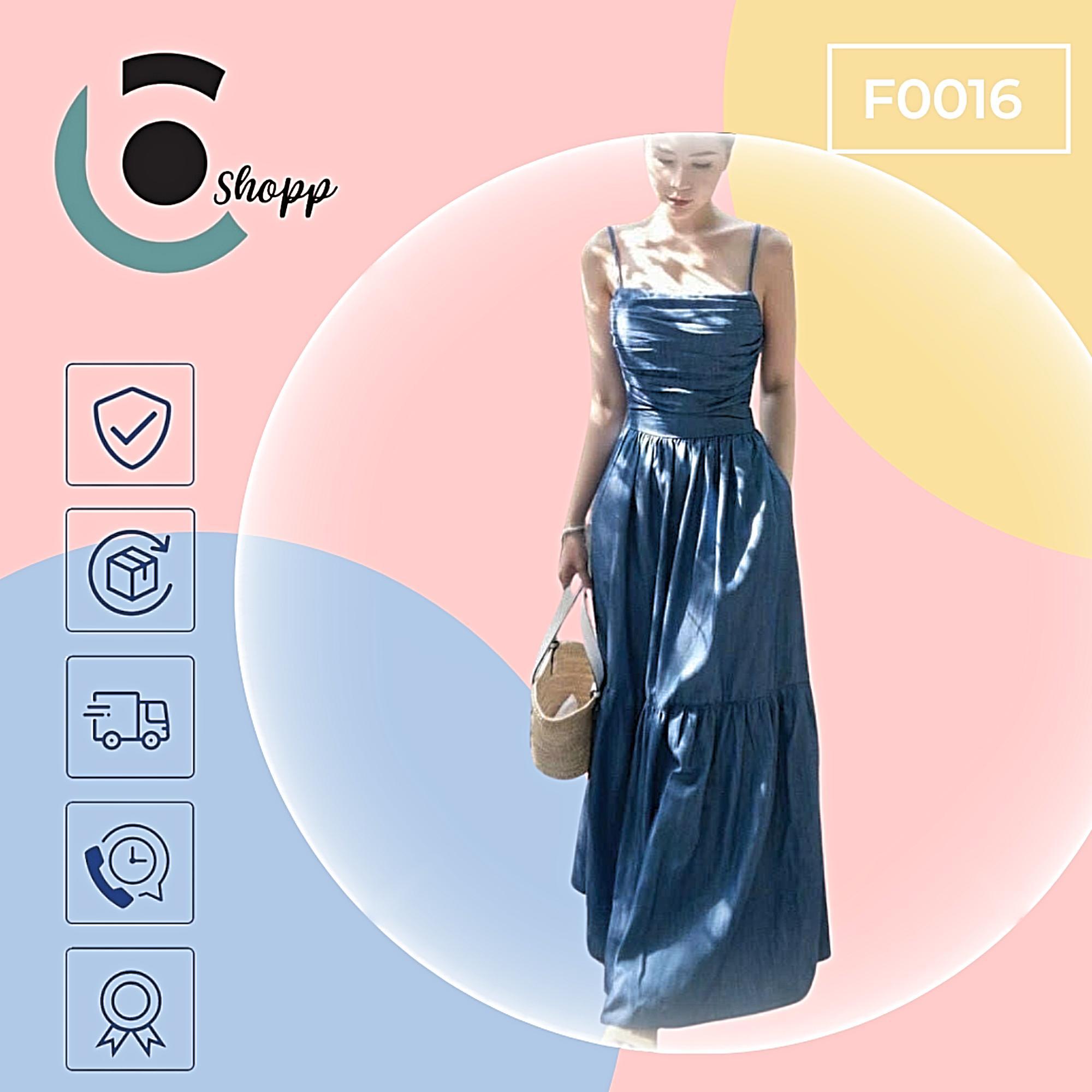 Đầm maxi 2 dây nhúng cao cấp