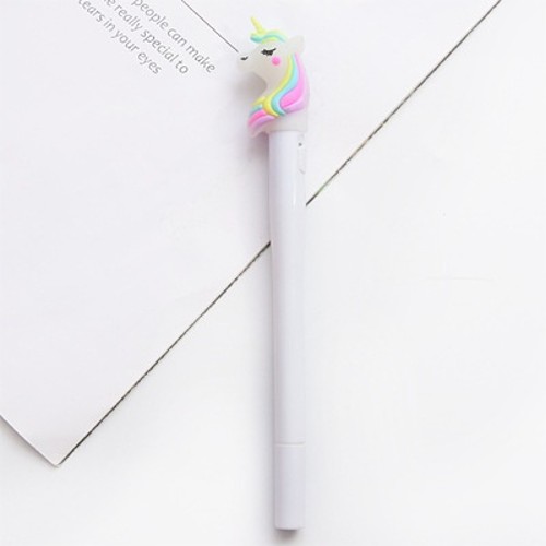 Bút mực gel đen pony viết ngòi 0.5mm lalunavn thiết kế phát sáng dễ thương