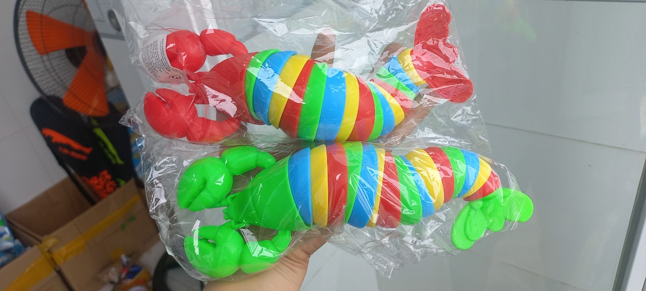Đồ chơi con tôm nhựa sáng đèn