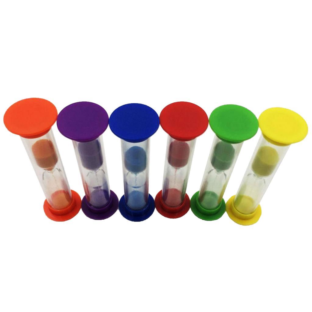 6pcs Kitchen Cooking Baking Sand Timer Set Reading Hourglass