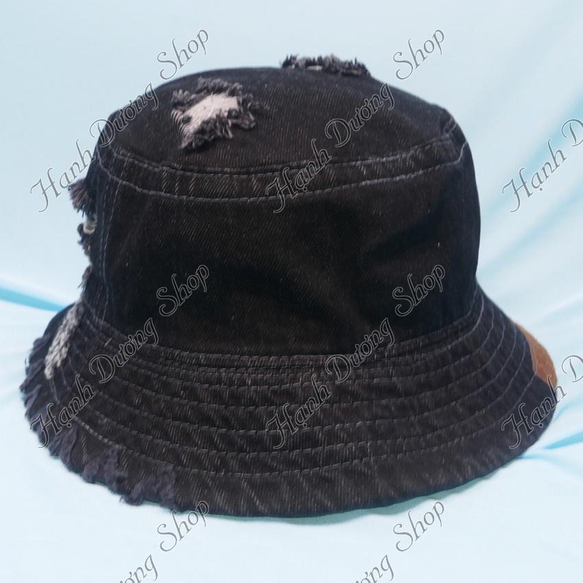 Nón bucket NY rách tua thời trang mũ bucket nón tai bèo rộng vành nam nữ vải jean phong cách Unisex phù hợp cả nam và nữ