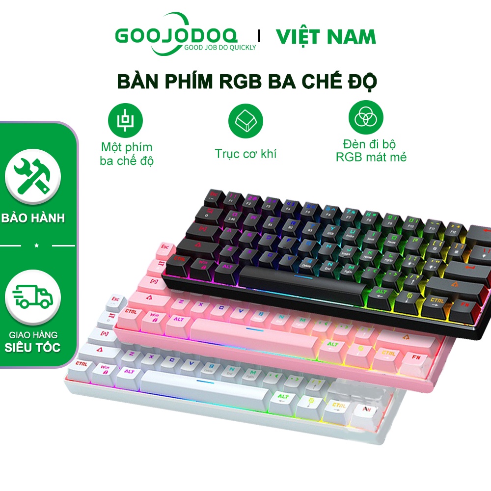 [HÀNG CHÍNH HÃNG GOOJODOQ] A1849 - Bàn phím Không Dây Bluetooth 61 Phím RGB 3 Chế Độ Hotswap Bàn phím cơ