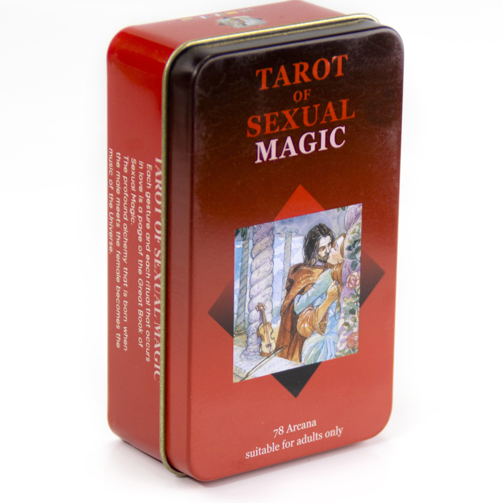 [Mạ Cạnh] Bộ Bài Sexual Magic Tarot Hộp Thiếc Mạ Cạnh Đỏ 78 Lá
