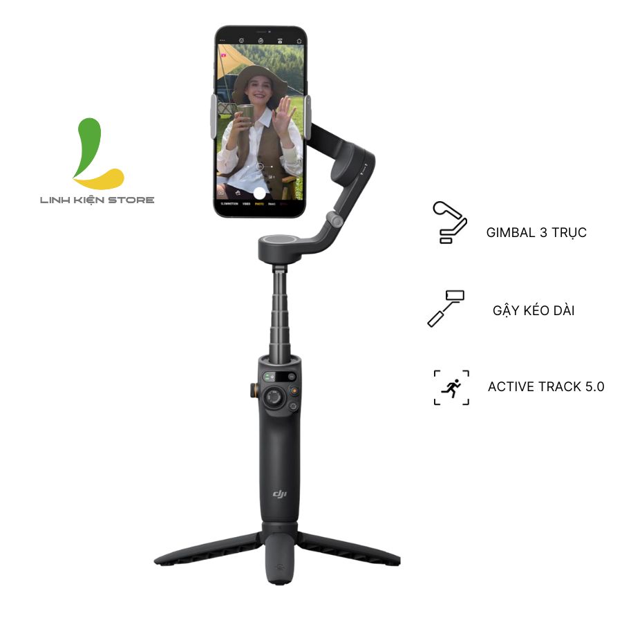 Gimbal DJI Osmo Mobile 6 - Tay cầm chống rung điện thoại với 3 trục ổn định kết hợp khả năng active track 5.0 phiên bản nâng cấp - Hàng nhập khẩu