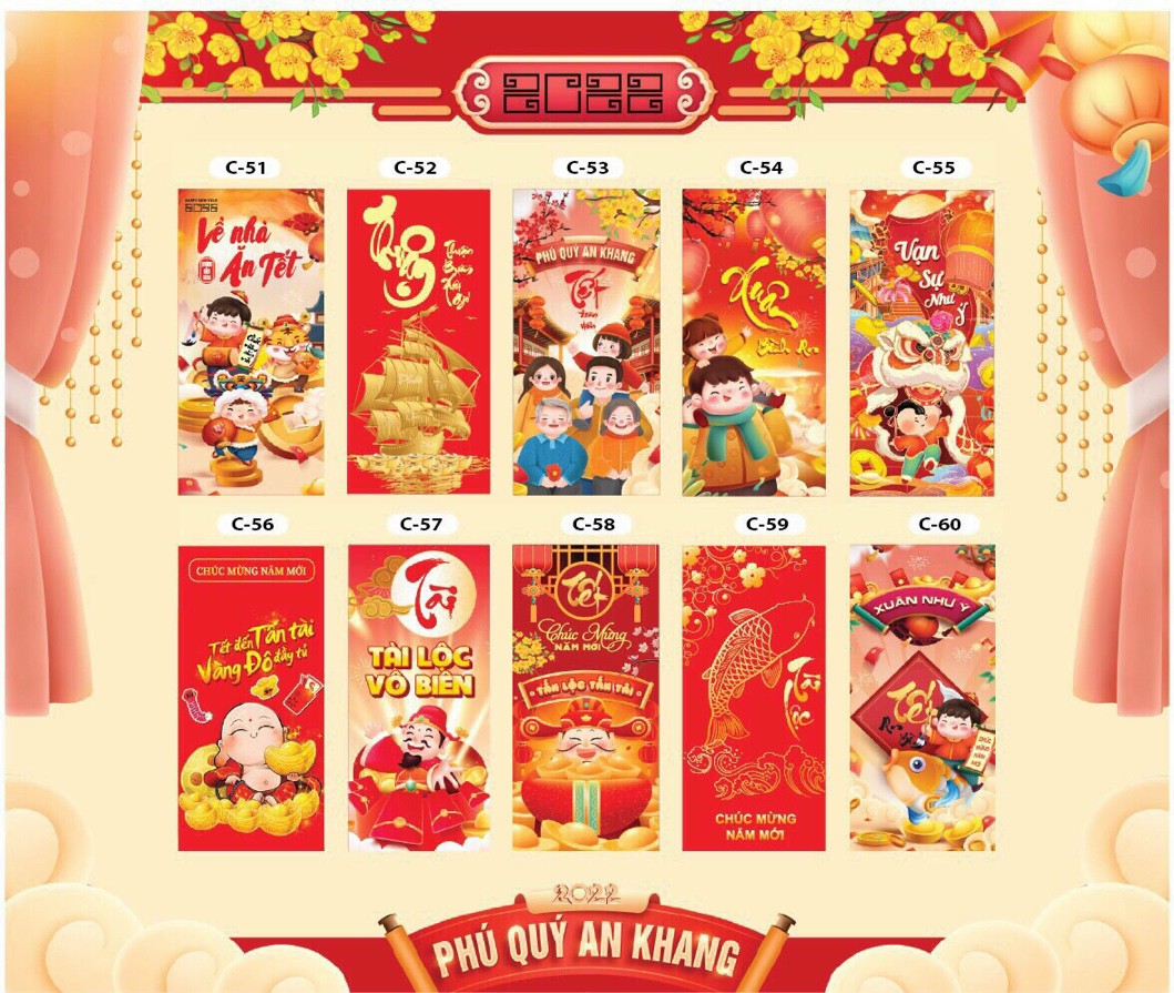 Combo 10 20 Bao Lì Xì 2022 - Nhâm Dần