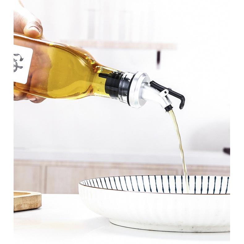 Bộ 4 chai thủy tinh đựng gia vị nhà bếp Set 500ml Glass Olive Oil Vinegar Dispenser Pourer Bottle