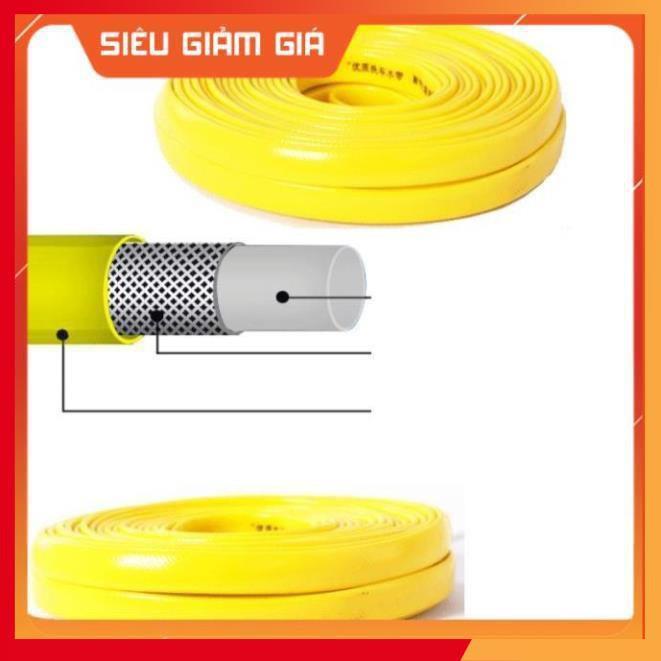 Bộ dây vòi xịt nước rửa xe,tưới cây .tăng áp 3 lần, loại 7m, 10m 206701-1 đầu đồng,cút đồng+ tặng móc khoá