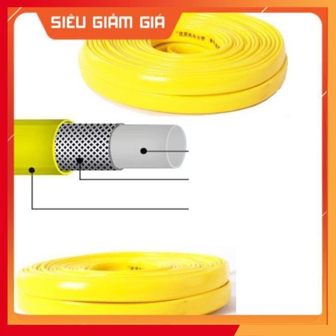 Bộ dây vòi xịt nước rửa xe,tưới cây .tăng áp 3 lần, loại 7m, 10m 206701-1 đầu đồng,cút đồng+ tặng móc khoá